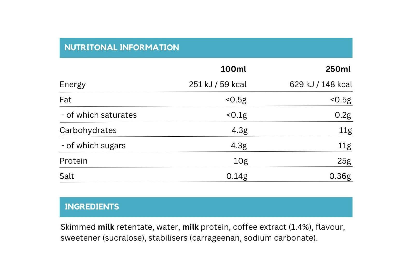 Protein Ice Coffee - Vanilla x 1 (250 ml)