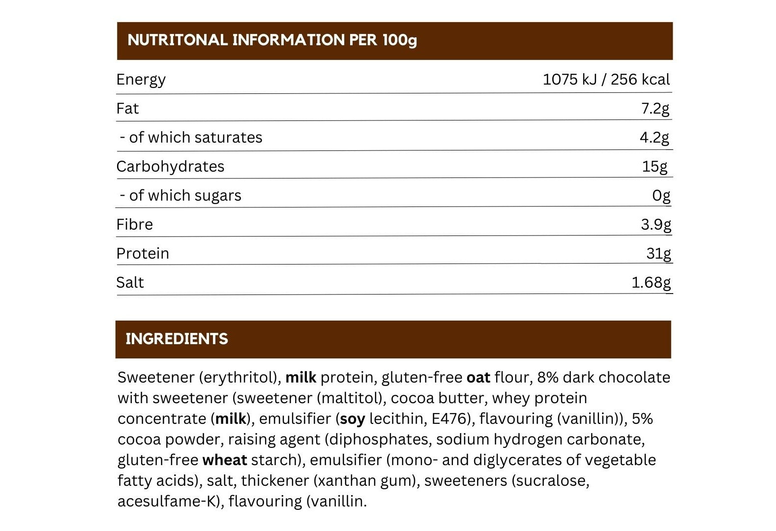 Protein Baking Mix (500 g) - Chocolate Muffins