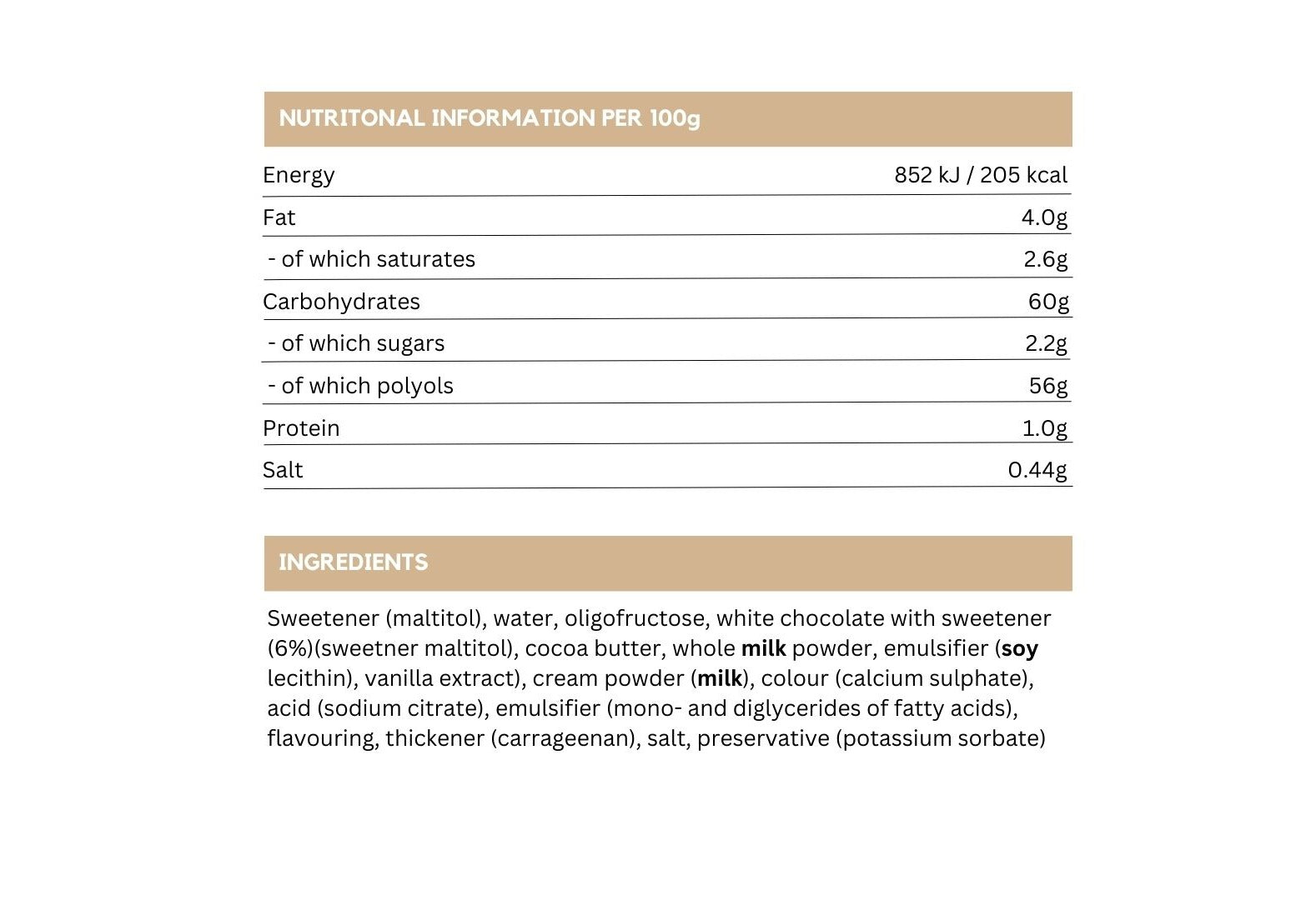 Zero Topping (290 ml) - White Chocolate
