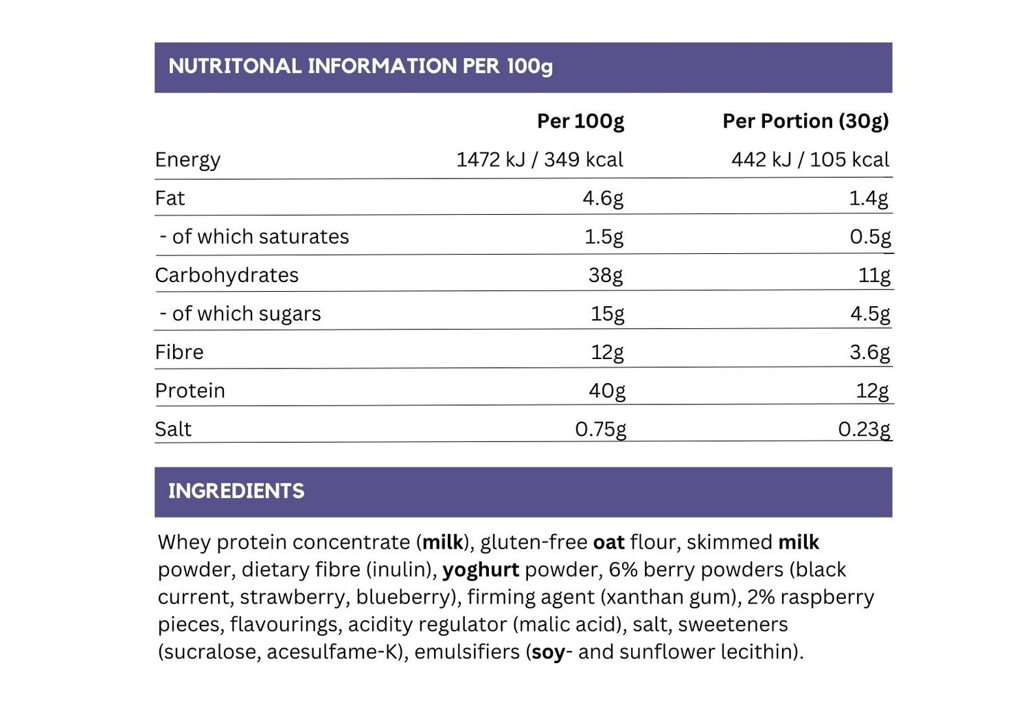 Protein Smoothie Berry (420 g)