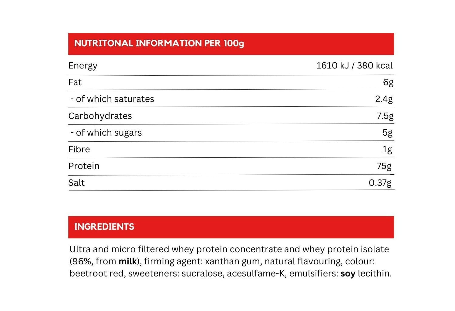BIG BUY DISCOUNT - 3 kg Whey 100 Strawberry Milkshake (3x1 kg) - Nordic Nutrition